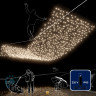 Светодиодный занавес Rich LED 2*6 м, влагозащитный колпачок, тепло-белый, черный провод, арт. RL-C2*6-CB/WW
