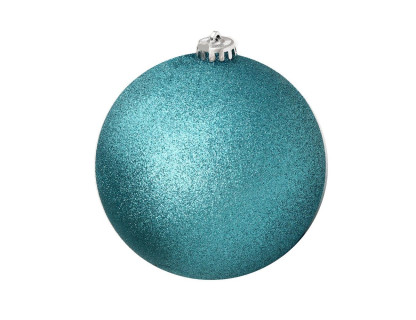 Однотонный пластиковый шар, глиттер, бирюзовый, 150 мм, арт. 1135113