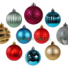 Набор пластиковых шаров Новогодний Кутюрье, коллекция Гламурное попурри, 60-70 мм., 60 шт., Kaemingk, арт. 167772