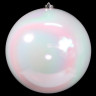 Пластиковый шар 200 мм., белый радужный, глянцевый, арт. 022419