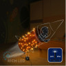 Светодиодная гирлянда Rich LED 10 м, 100 LED, 24 В, соединяемая, желтая, мерцающая, черный провод, арт. RL-S10CF-24V-B/Y