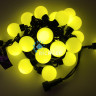 Светодиодная гирлянда большие шарики Rich LED 5 м, 20 шариков, 220 В, соединяемая, желтая, черный провод, арт. RL-S5-20C-40B-B/Y