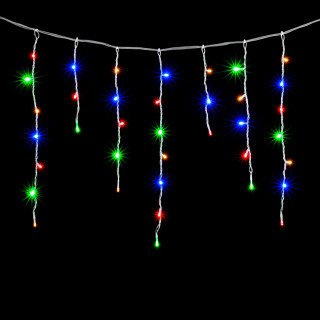 Электрогирлянда Бахрома, 3,1х0,5 м., прозр. пр., мульти, LaitCom, арт. PIL150-10-2M 02-047