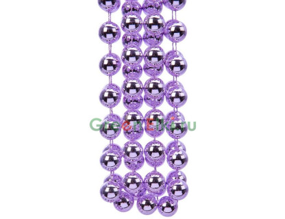 Бусы пластиковые Гигант 20 мм.*270 см., сиреневые, Kaemingk, арт. 001856