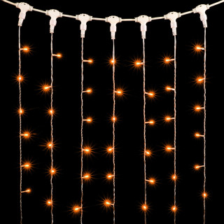 Светодиодный занавес, 1х6 м., прозр. пр., желтый, LaitCom, арт. PCL601-10-2Y 01-088