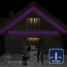 Светодиодная бахрома Rich LED, 3*0.5 м, фиолетовая, мерцающая, прозрачный провод, арт. RL-i3*0.5F-T/V