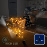 Светодиодная гирлянда Rich LED 10 м, 100 LED, 24 В, соединяемая, желтая, черный провод, арт. RL-S10C-24V-B/Y