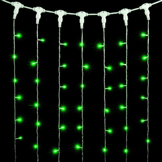 Светодиодный занавес, 1х6 м., прозр. пр., зеленый, LaitCom, арт. PCL601-10-2G 01-090