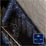 Светодиодная бахрома Rich LED, 3*0.9 м, белая,  мерцающая, черный провод, арт. RL-i3*0.9F-B/W