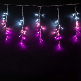 Электрогирлянда Бахрома бегущий огонь, 1.75х0.4 м., бело розовый, LaitCom, арт. ESI160-SH10-1WP 10-003