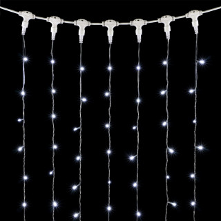 Светодиодный занавес, 2х2 м., прозр. пр., белый, мерцает белый диод, LaitCom, арт. PCL402BLW-10-2W 01-184