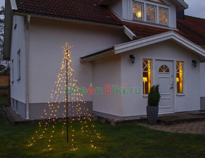 Светодиодное дерево Елка Spiky 235 см, 420 тёплых белых LED-огней, арт. 807-60