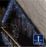 Светодиодная бахрома Rich LED, 3*0.9 м, белая, мерцающая, прозрачный провод, арт. RL-i3*0.9F-T/W