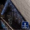 Светодиодная бахрома Rich LED, 3*0.9 м, белая, мерцающая, прозрачный провод, арт. RL-i3*0.9F-T/W