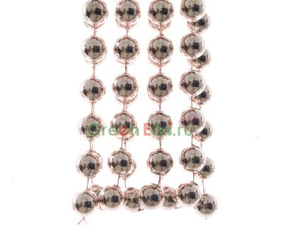 Бусы пластиковые Гигант 20 мм.*270 см., розовые, Kaemingk, арт. 001780