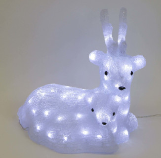 Светодиодная фигура Олень с олененком, 60 led, 34 см., 220/24V, LaitCom, арт. 9492175 14-085