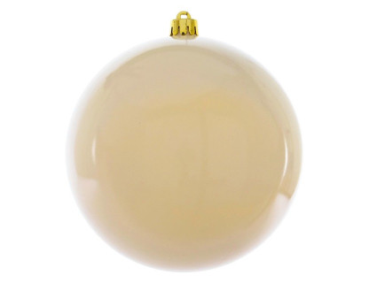 Пластиковый шар 200 мм., белая шерсть, глянцевый, арт. 022468