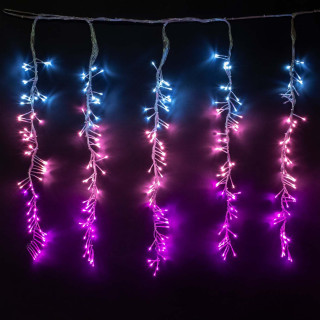 Электрогирлянда Бахрома бегущий огонь, 2х1 м., бело розовый, LaitCom, арт. ESI320-SH10-1WP 10-001