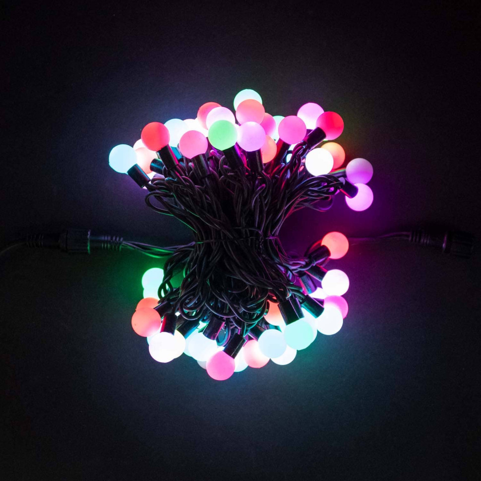 Гирлянда светодиодная Fiesta small ball, RGB, 100LED, 10 м., LaitCom, арт. SB100-1-2RGB 18-008