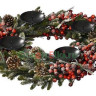 Подсвечник-венок Ягодный Хоровод на четыре свечи, 60 см, KAEMINGK, арт. 76019