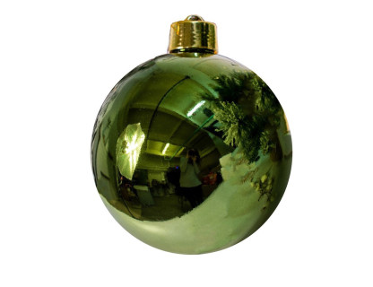 Пластиковый шар 200 мм., зеленый, глянцевый, арт. 1135124