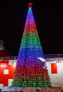 Многофункциональный комплект освещения 3D, для новогодних елок высотой 14 метров