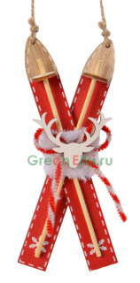 Елочное украшение Лыжи 16 см., красный, Kaemingk, арт. 164808/1