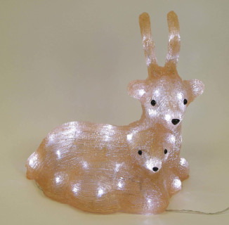 Светодиодная фигура Олень с детенышем, 50 led, 34 см., 220/24V,  LaitCom, арт. 9490910 14-080