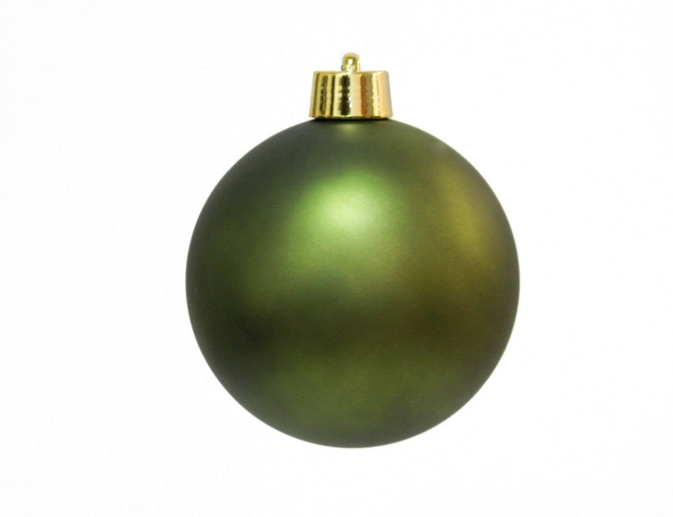 Пластиковый шар 200 мм., зеленый, матовый, арт. 1131365