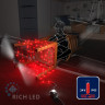 Светодиодная гирлянда Rich LED 10 м, 100 LED, 24 В, соединяемая, красная, красный резиновый провод, арт. RL-S10C-24V-RR/R