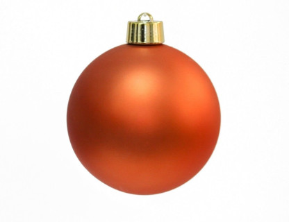 Пластиковый шар 200 мм., оранжевый, матовый, арт. 1131374