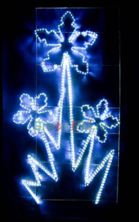 Светодиодная консоль Снежинки, 200х100 см, 220V   