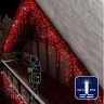 Светодиодная бахрома Rich LED, 3*0.9 м, влагозащитный колпачок, мерцающая, красная, белый провод, арт. RL-i3*0.9F-CW/R
