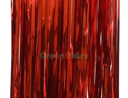 Дождик елочный Струи Дождя 90*200 см., красный, Kaemingk, арт. 435511