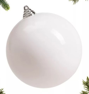 Шар пластиковый глянцевый 200 мм., белый. арт. 150607