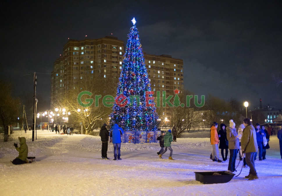 Комплект освещения Цветной каскад, для новогодних елок высотой 4 метра