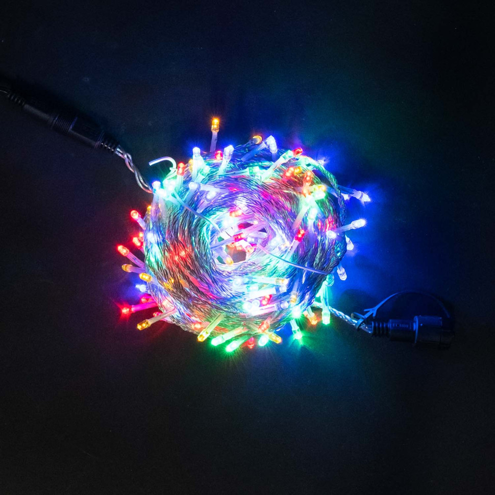 Светодиодная нить, 10 м., 220-230V, прозр. пр., мульти, LaitCom, арт. PST100-10-2M 05-165