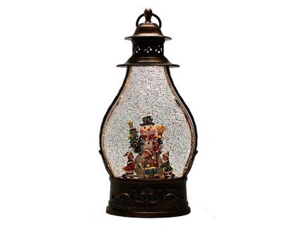 Светодиодный снежный фонарь Снеговик и Хоровод 35 см, пластик, тёплая белая LED подсветка, Peha Magic, арт. PT-22351