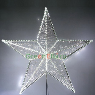 Макушка световая для уличной ели Кремлевская 75 см, Стандарт, белая