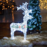 Акриловая светодиодная фигура Олень, 90 см., 80 LED ламп, холодный белый, Kaemingk, арт. 491789