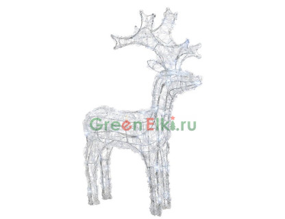 Акриловая светодиодная фигура Олень, 90 см., 80 LED ламп, холодный белый, Kaemingk, арт. 491789
