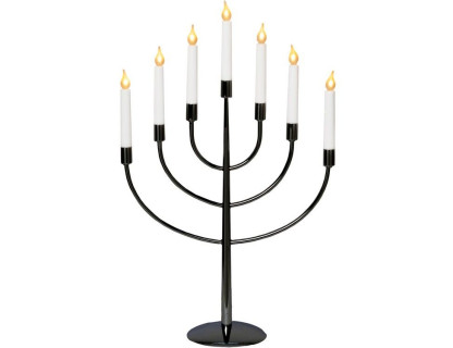 Декоративный светильник Семисвечник Titus 59х39 см, 7 LED лампочек, черный, арт. 102-36