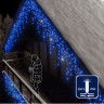 Светодиодная бахрома Rich LED, 3*0.9 м, влагозащитный колпачок, мерцающая, синяя, белый провод, арт. RL-i3*0.9F-CW/B