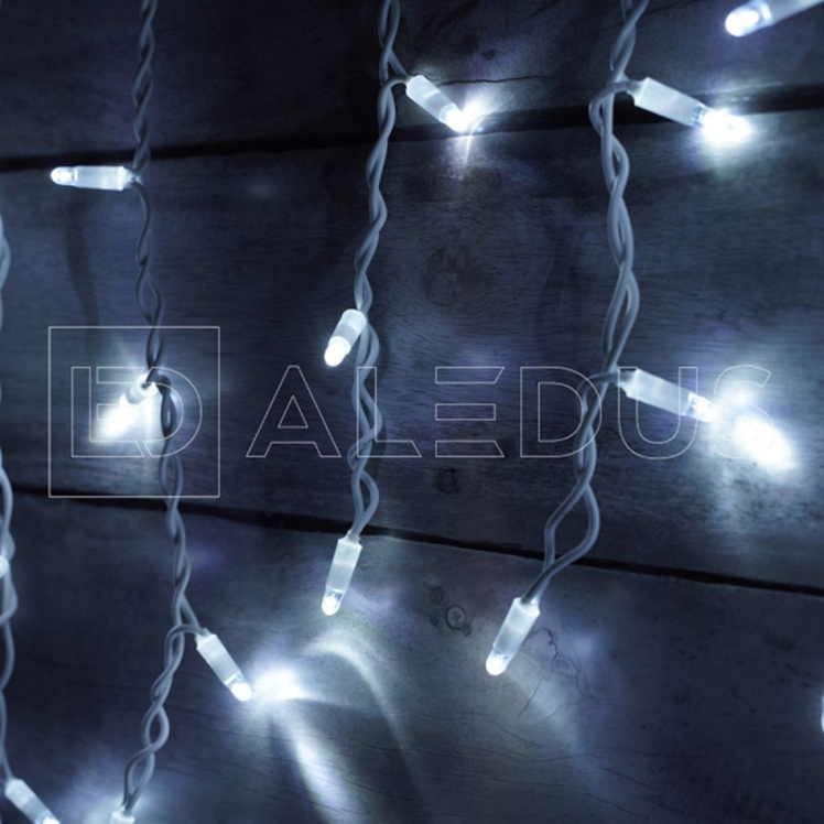 Электрогирлянда Бахрома ALEDUS 3x0.5 м, белый провод, ПВХ, белый, арт. i-WP-3x0.5M-W