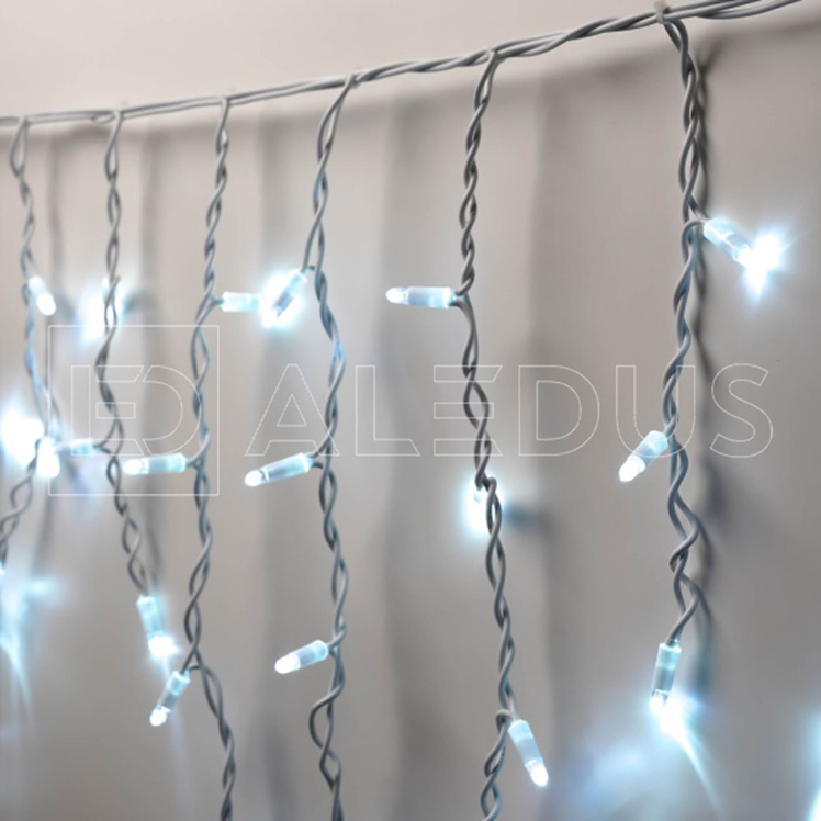 Электрогирлянда Бахрома ALEDUS 3x0.5 м, белый провод, ПВХ, белый, арт. i-WP-3x0.5M-W