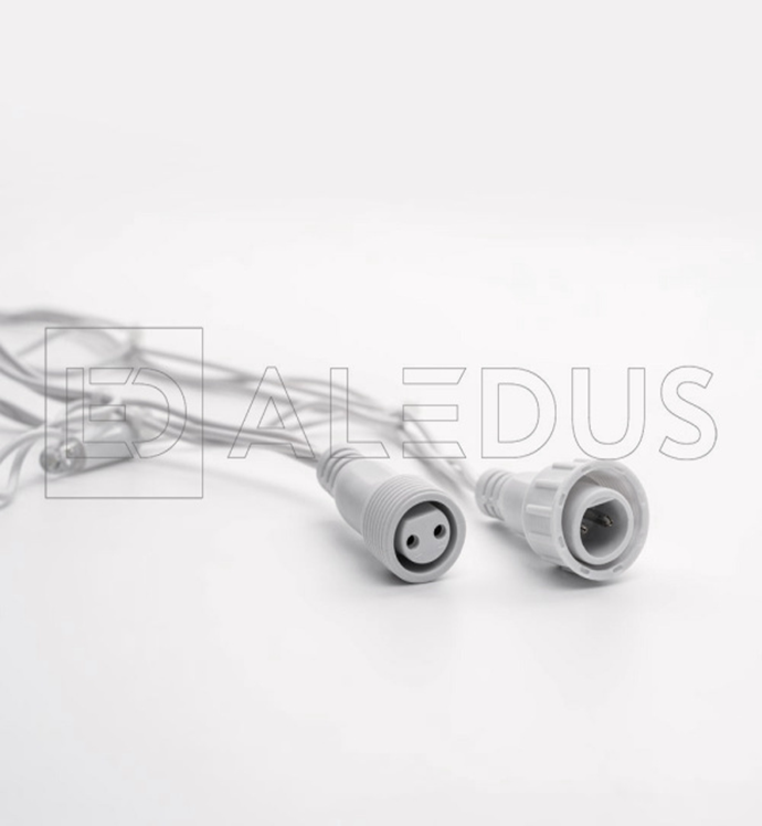 Электрогирлянда Бахрома ALEDUS 3x0.5 м, белый провод, ПВХ, белый, арт. i-WP-3x0.5M-W