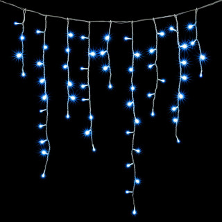Электрогирлянда Бахрома премиум, 5х0,9 м., силикон. пр., небесно голубой, LaitCom, арт. ECC348-10-2SB 02-070