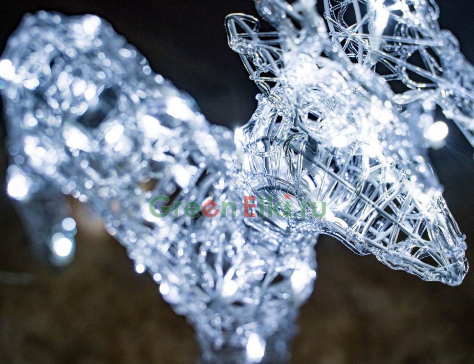 Акриловая светодиодная фигура Олень, 120 см., 120 LED ламп, холодный белый, Kaemingk, арт. 491790