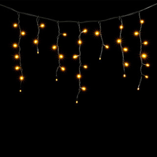 Электрогирлянда Бахрома, каучук, 3,1х0,5 м., черн. пр., желтый, LaitCom, арт. LL120-1-2Y 04-142