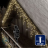 Светодиодная бахрома Rich LED, 3*0.9 м, влагозащитный колпачок, мерцающая, теплая белая, белый провод, арт. RL-i3*0.9F-CW/WW